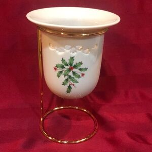 Festive Holly Candle Holder